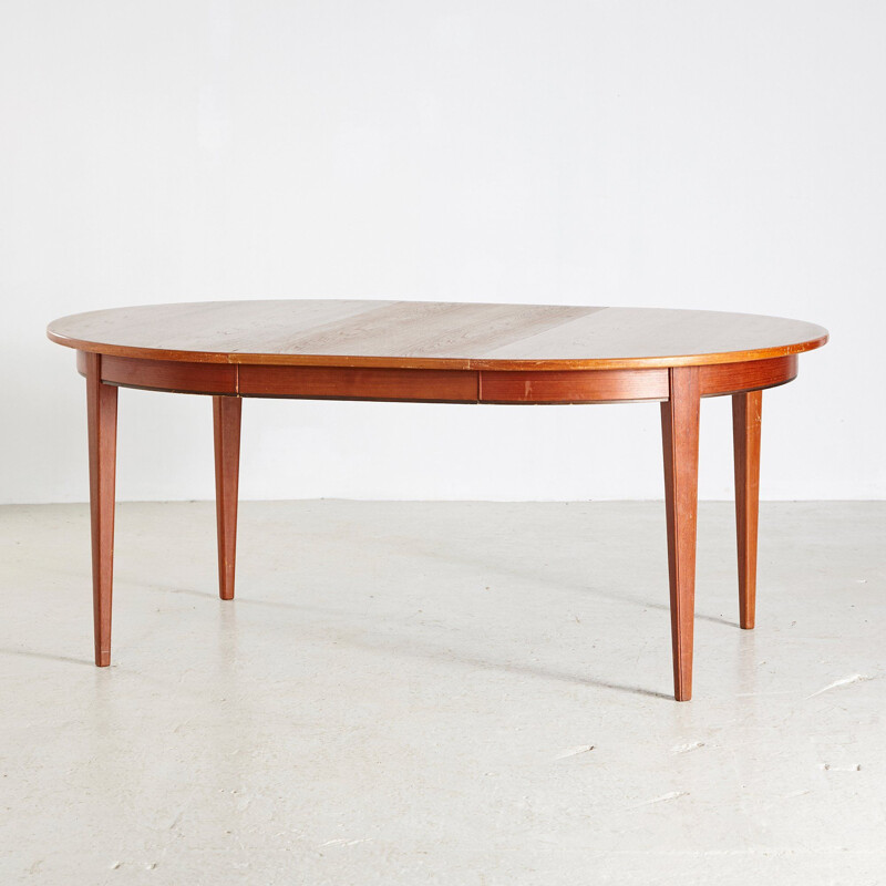 Vintage Teak Model 55 Dining Table from Omann Jun, Danish 1960s