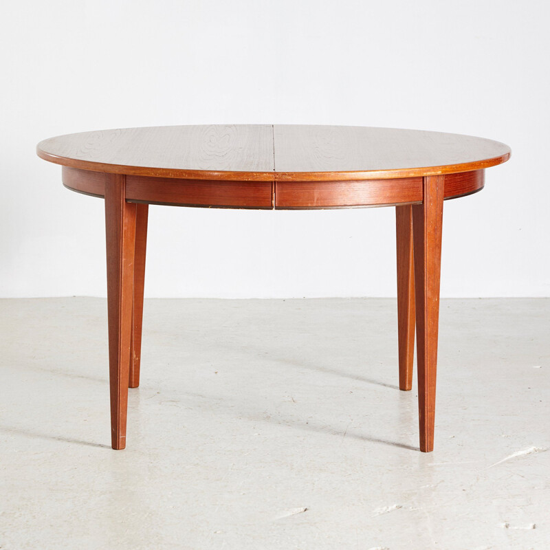 Vintage Teak Model 55 Dining Table from Omann Jun, Danish 1960s