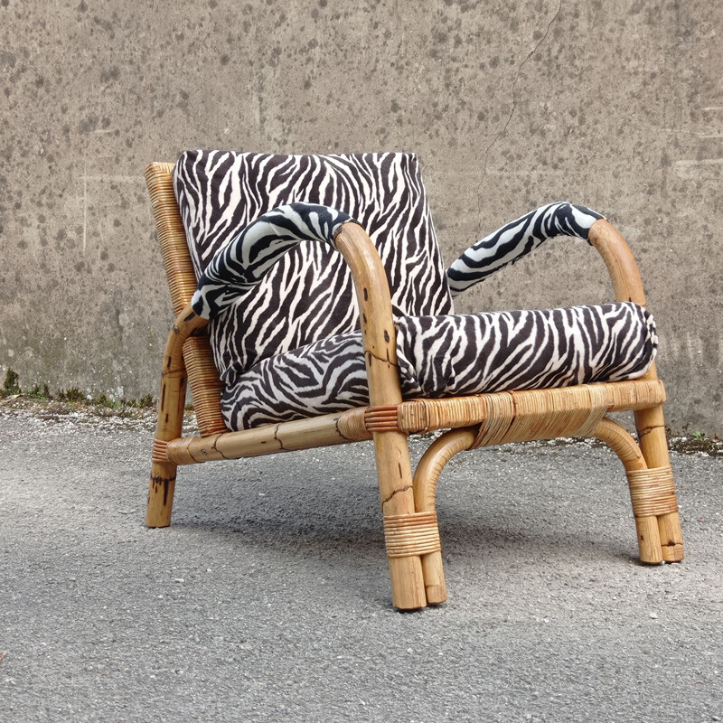Vintage Club armchair in bamboo