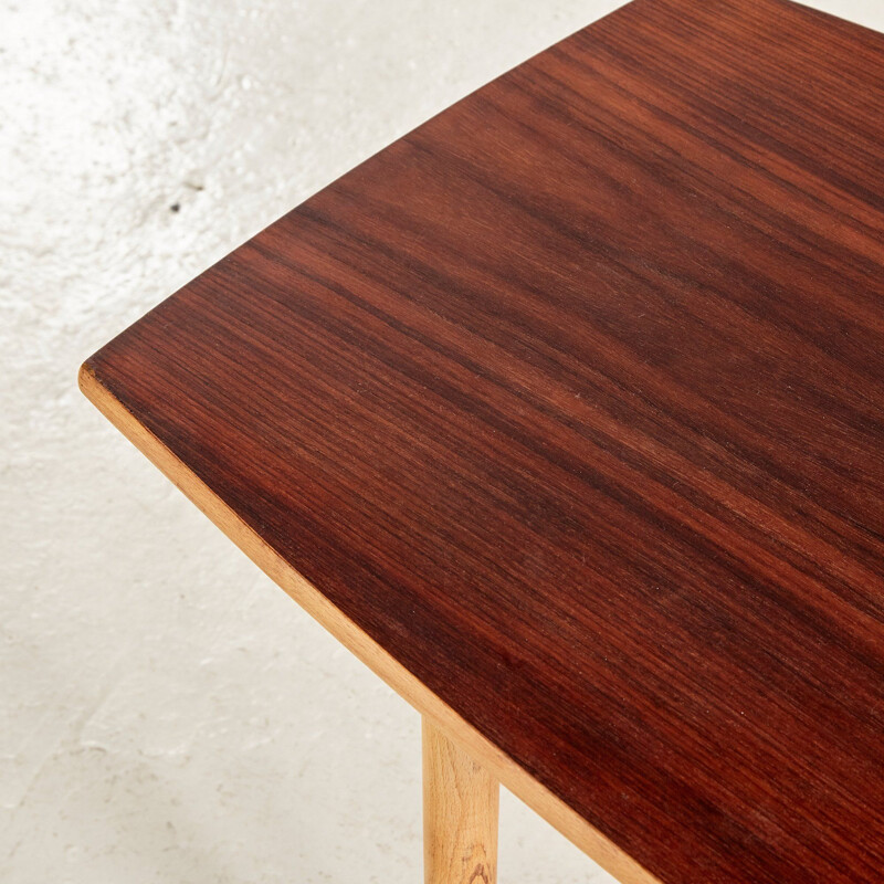 Vintage Oak & Rosewood Coffee Table, Danish 1960s