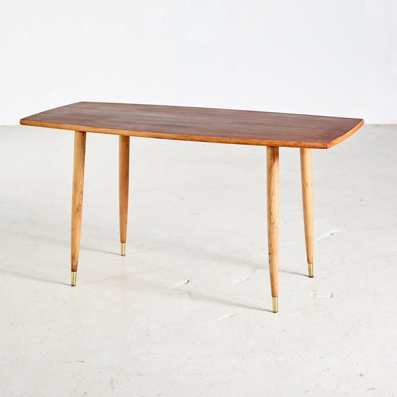 Vintage Oak & Rosewood Coffee Table, Danish 1960s