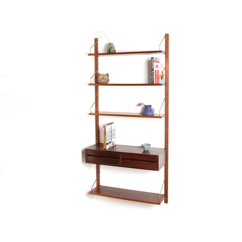 Vintage rosewood wall unit by Poul Cadovius for Cado Royal, Danish 1960s