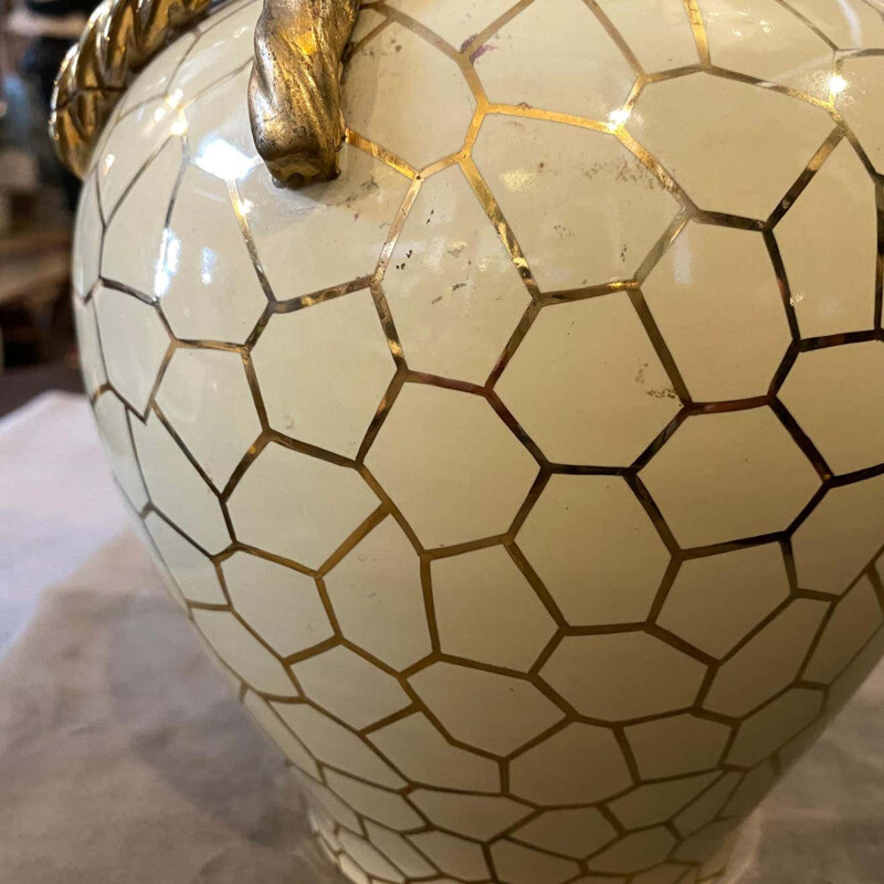 Vintage modern ceramic vase by Rometti, Italy 1950