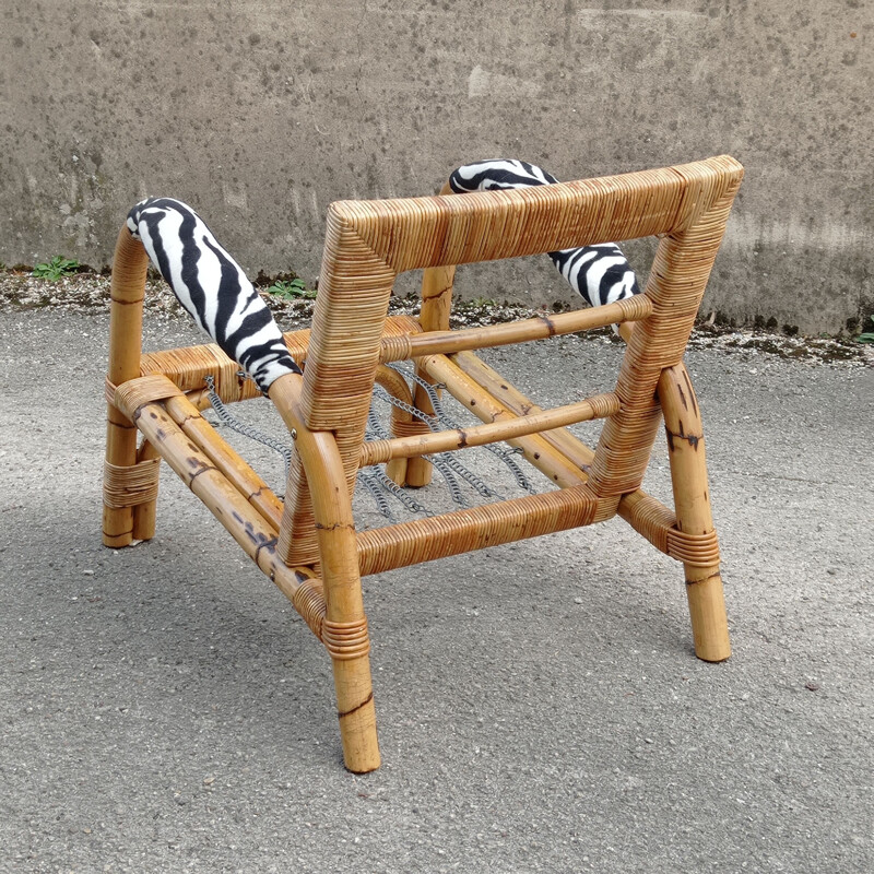 Vintage Club armchair in bamboo