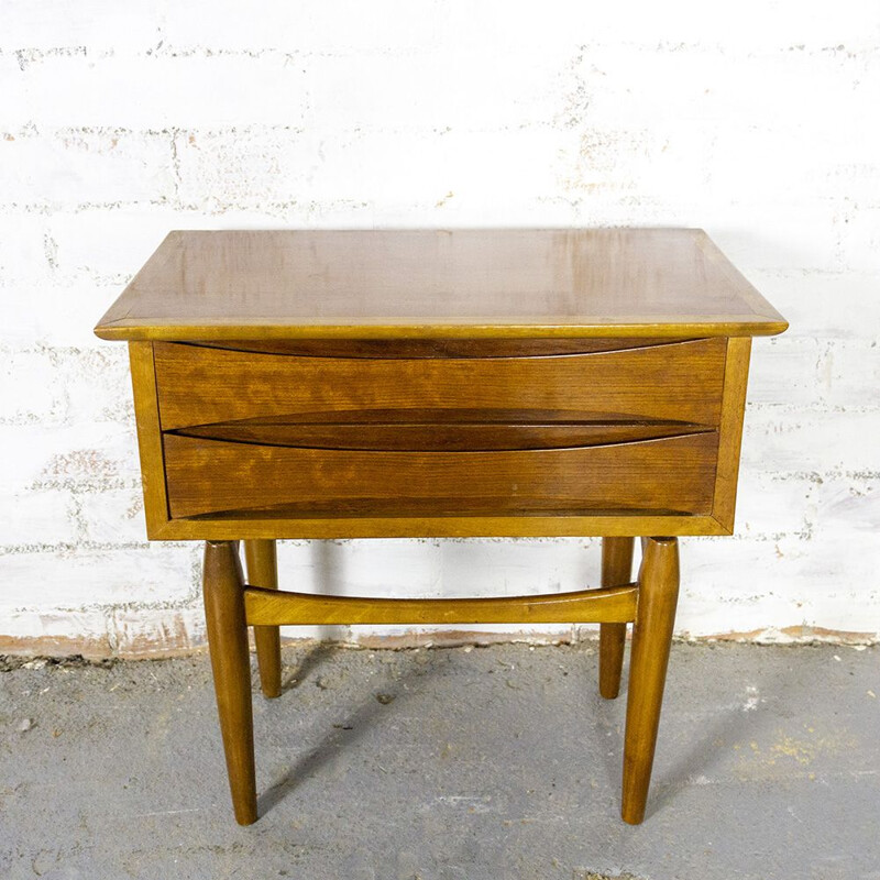 Pair of vintage Teak Nightstands, Scandinavian 1950s