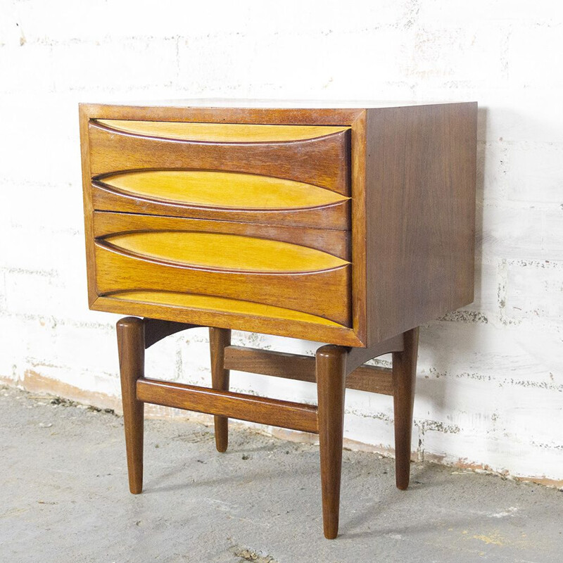 Vintage Teak Nightstand, Scandinavian 1950s