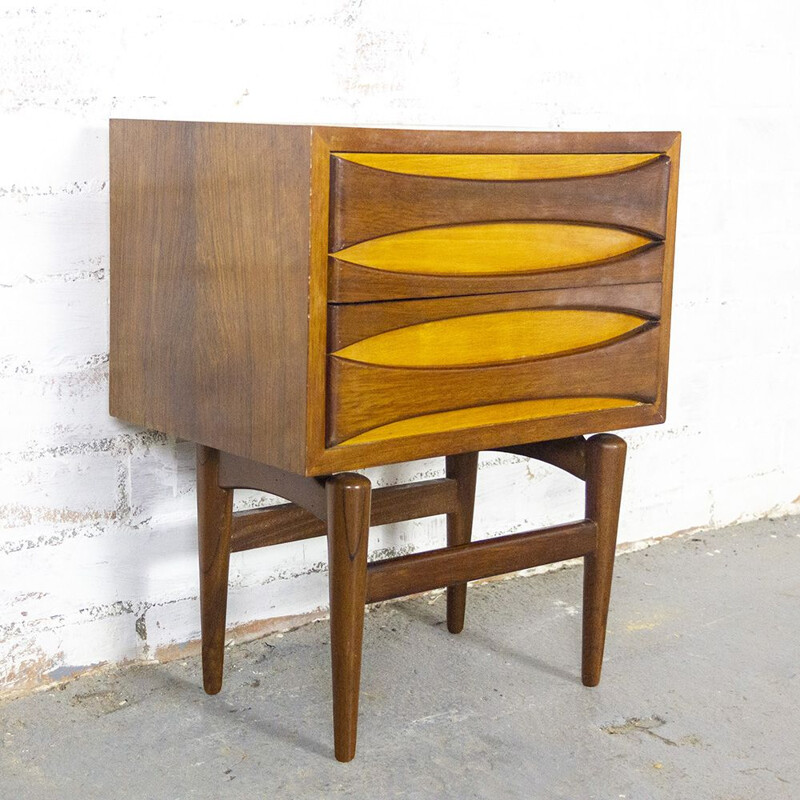 Vintage Teak Nightstand, Scandinavian 1950s