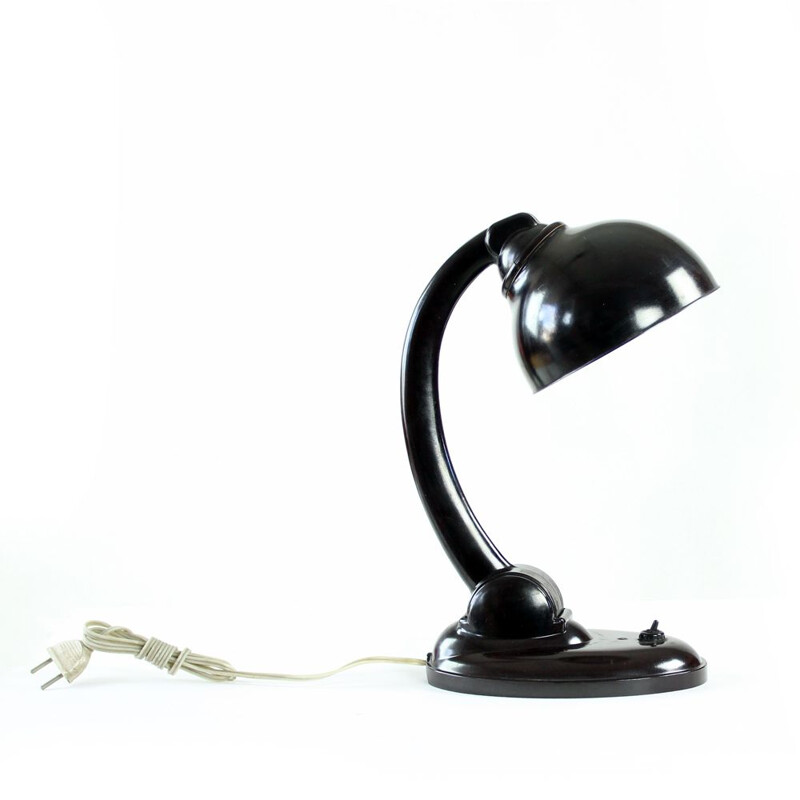 Vintage desk lamp Model 11126 in Bakelite by Eric Kirkman Cole, Czechoslovakia 1930