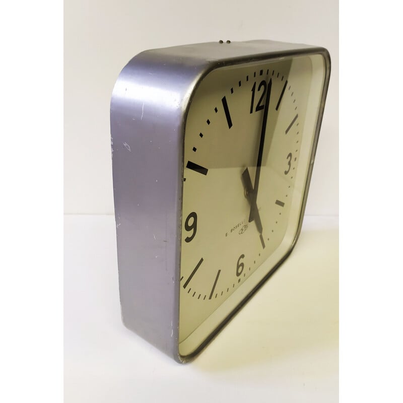 Vintage Gio Ponti clock for office by Boselli, Italian 1950s