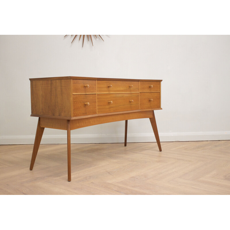 Vintage Walnut Sideboard by Alfred Cox for Heal's 1960s