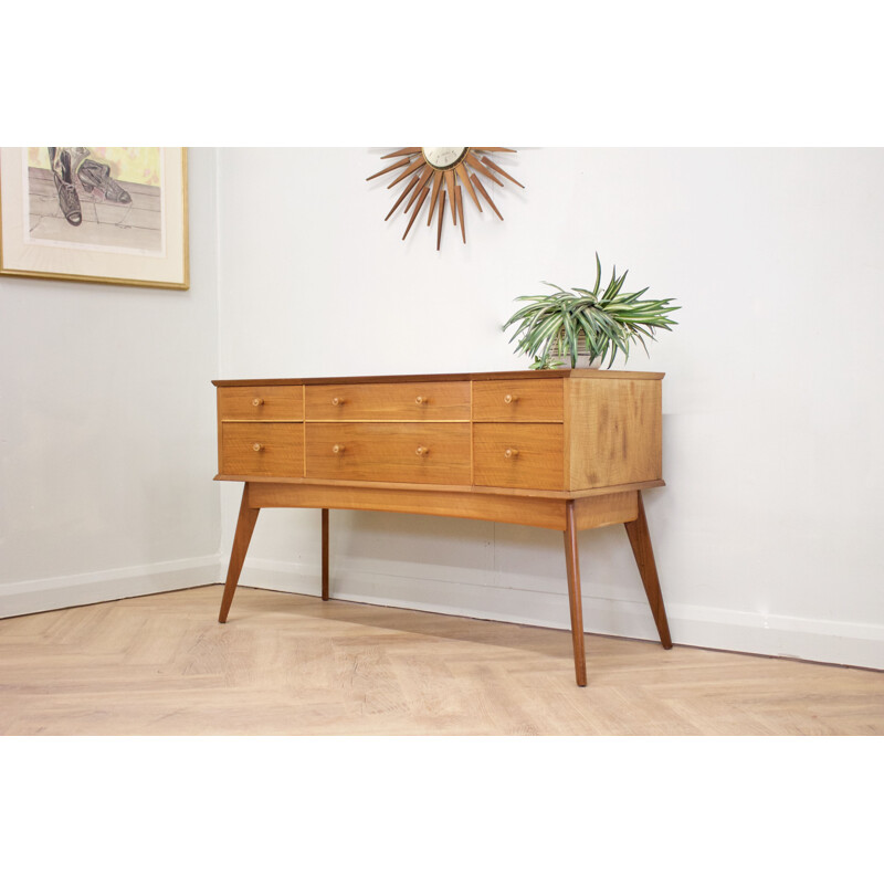 Vintage Walnut Sideboard by Alfred Cox for Heal's 1960s