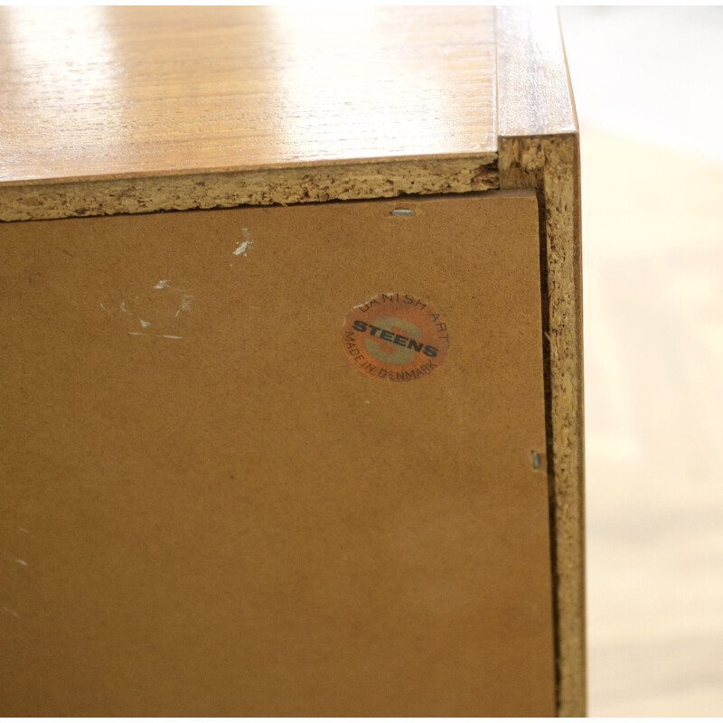 Vintage Teak Tallboy Dresser from Steens, Denmark 1970s