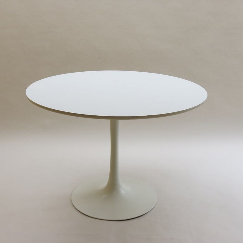 Vintage White Tulip Dining Table By Maurice Burke For Arkana, UK 1960s
