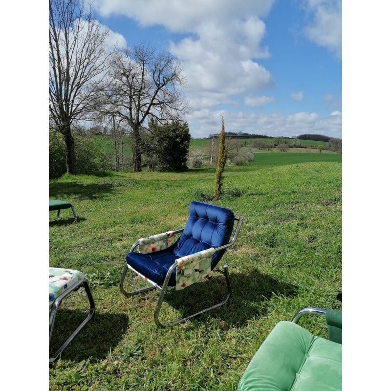 Vintage ophangsysteem fauteuil 1970