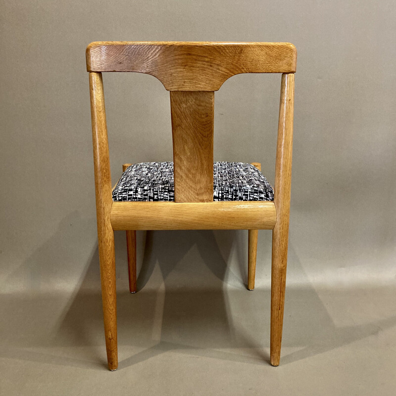 Set of 4 vintage oak chairs, Scandinavian 1950s