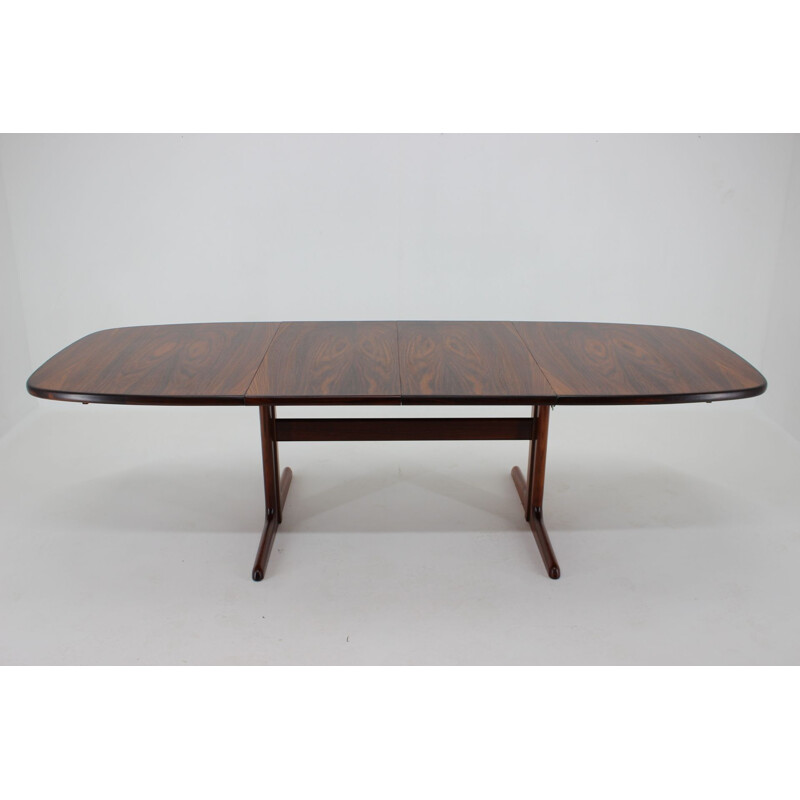 Large vintage Palisander Extendable Dining Table, Denmark 1960s