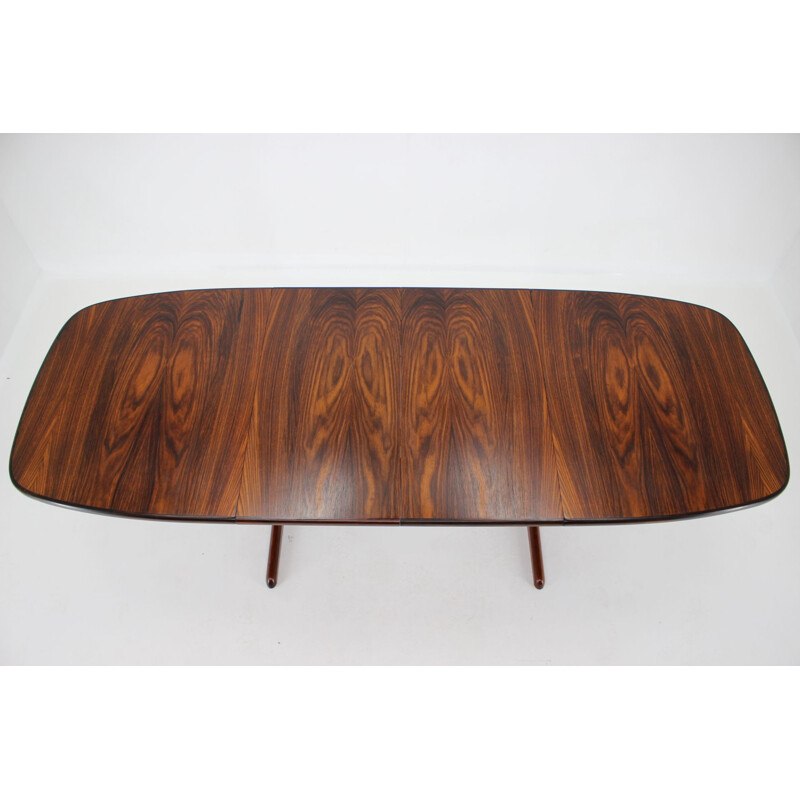Large vintage Palisander Extendable Dining Table, Denmark 1960s