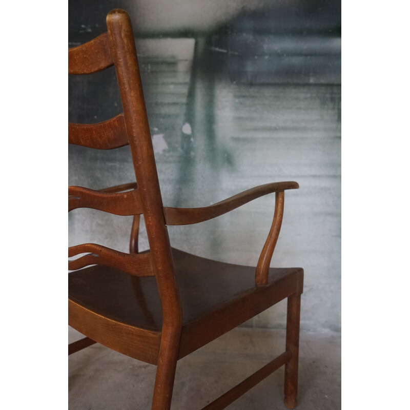 Vintage Model 1755 Armchair by Ole Wanscher for Fritz Hansen, 1945