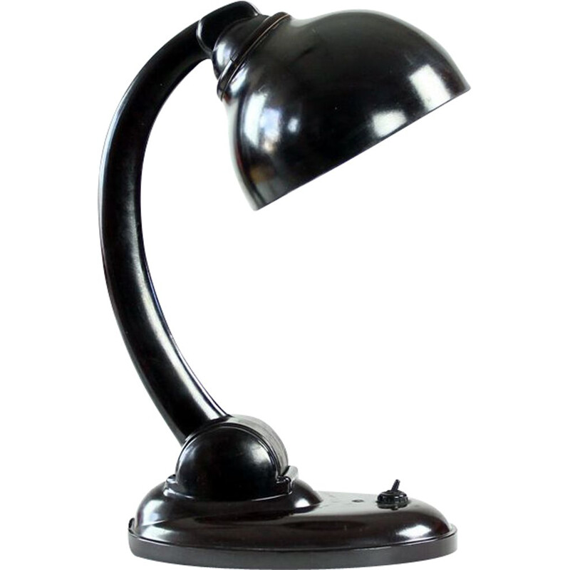 Vintage desk lamp Model 11126 in Bakelite by Eric Kirkman Cole, Czechoslovakia 1930