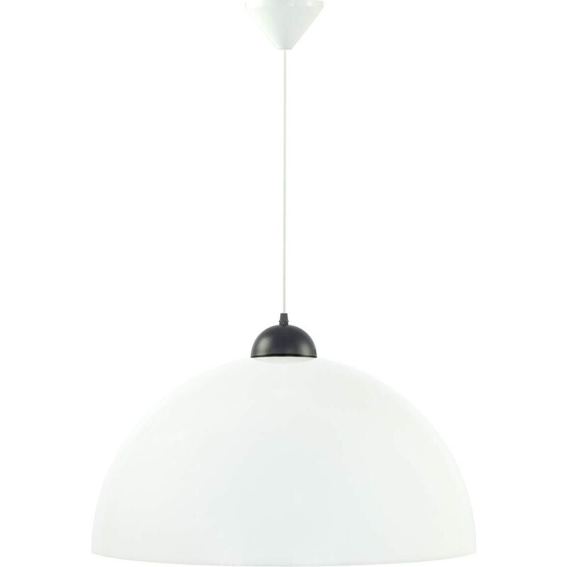 White plastic vintage pendant lamp