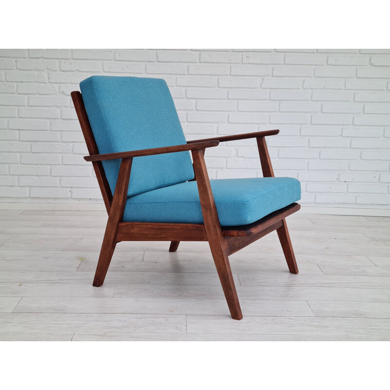 Fauteuil vintage, tissu d'ameublement Trevira danois 1960