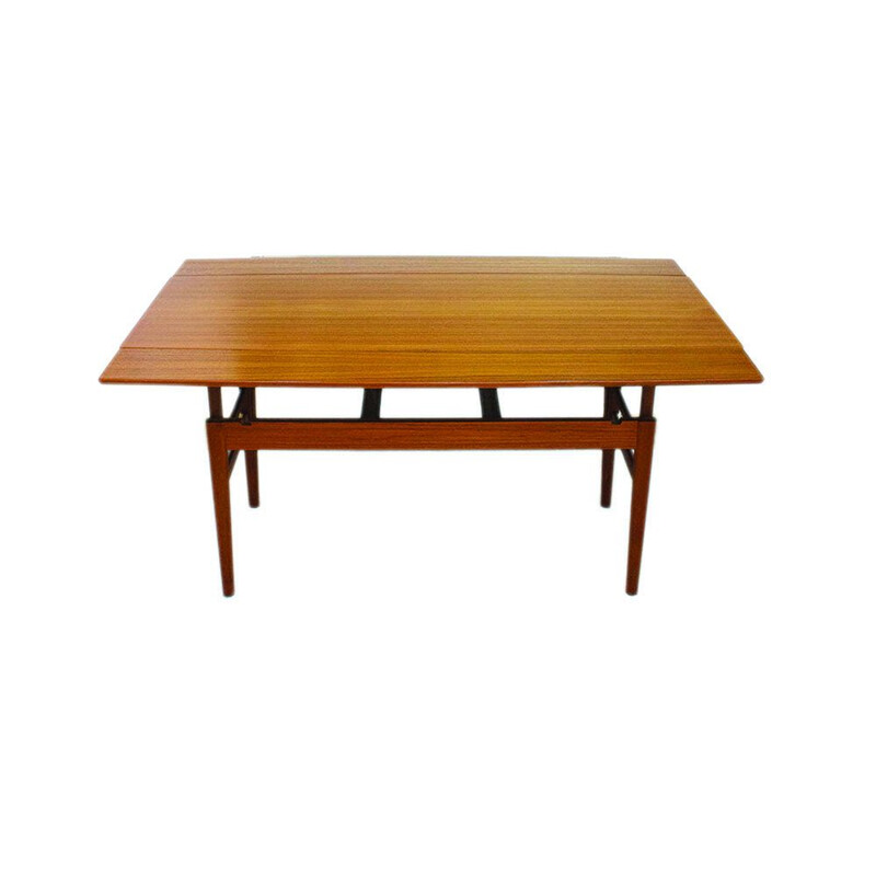 Vintage Elevator coffee table and dining table in teak, Denmark 1960