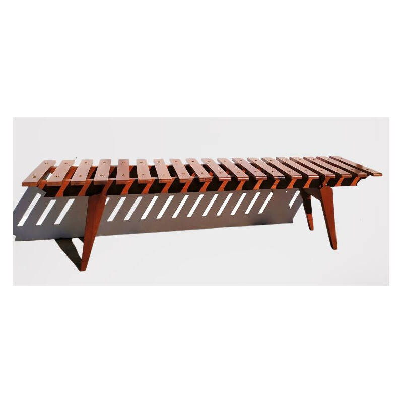 Large Teak Bench italian 1950s