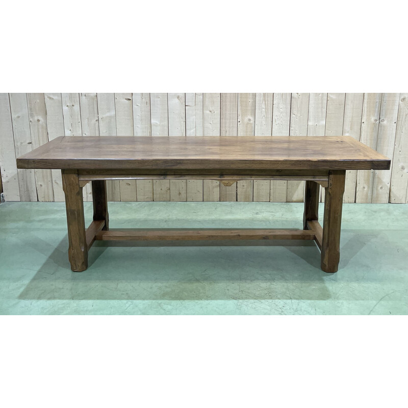 Vintage monastery table Elm and oak 1950