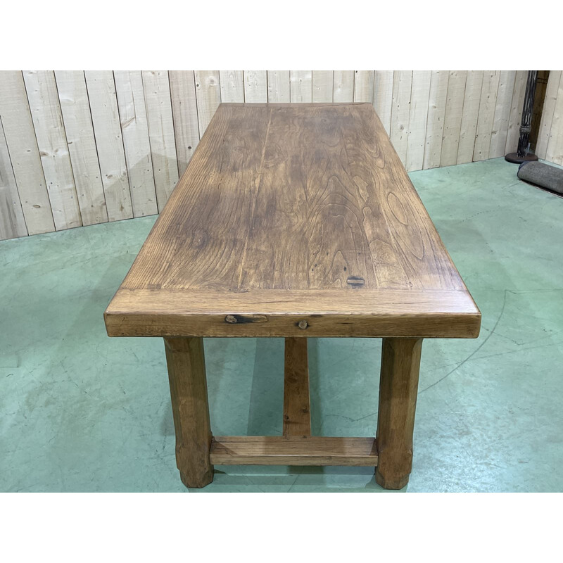 Vintage monastery table Elm and oak 1950