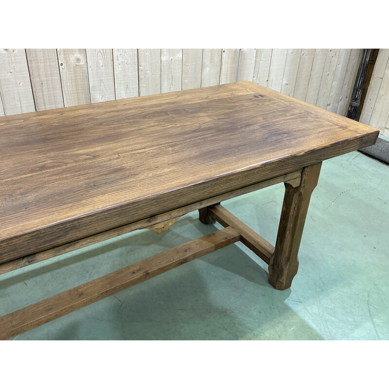 Vintage monastery table Elm and oak 1950