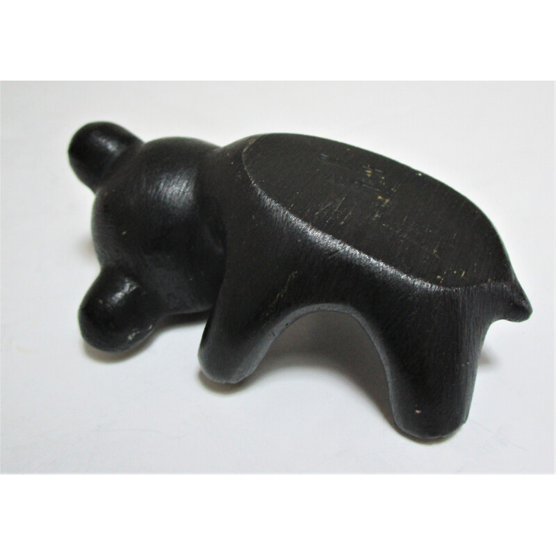 Vintage candleholder blackened bronze bear by Walter Bosse for Herta Baller