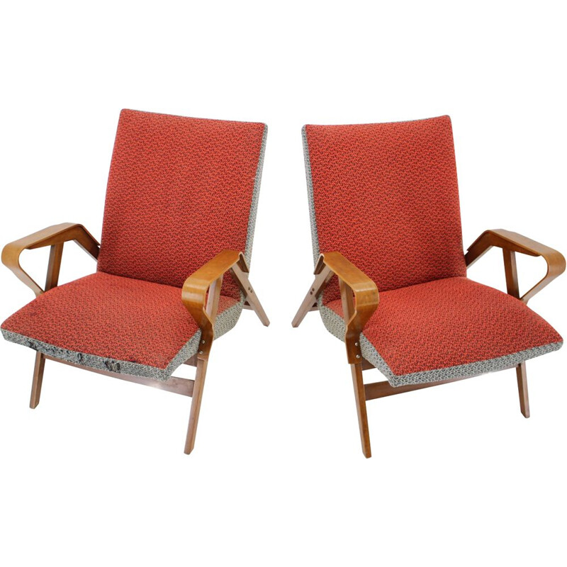 Pair of vintage Tatra Armchairs, Czechoslovakia 1960s