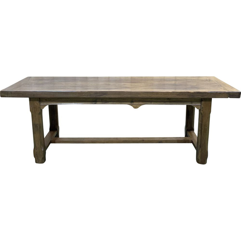 Vintage monastery table Elm and oak 1950