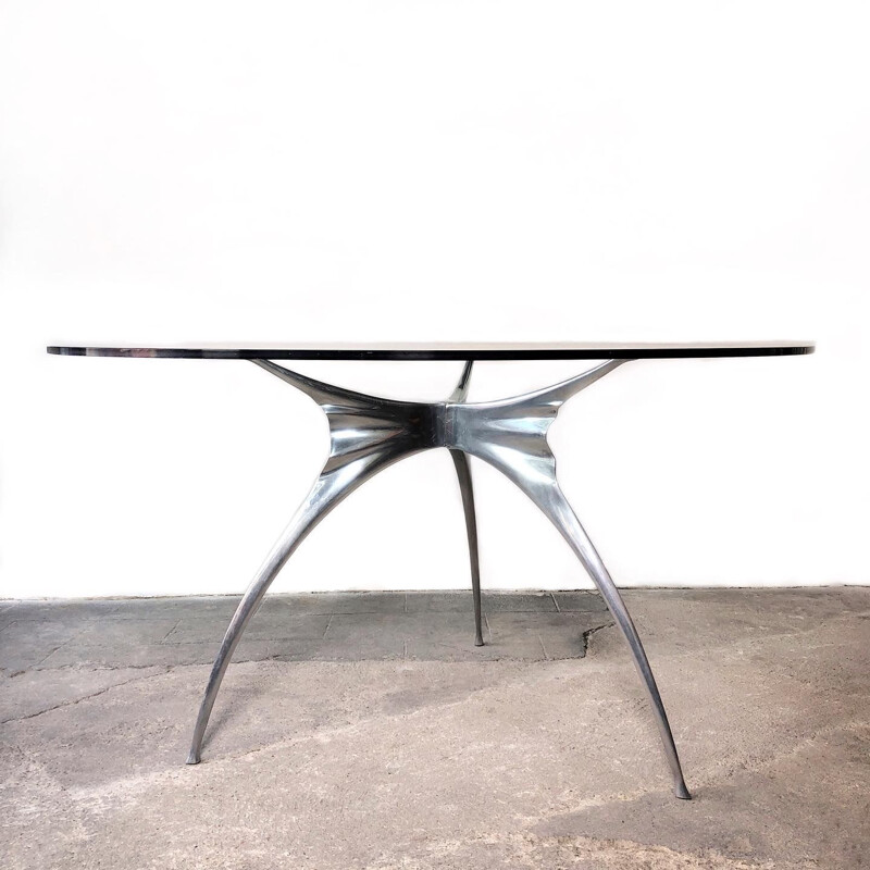 Table ronde vintage Errance par Bernard Dequet 1970