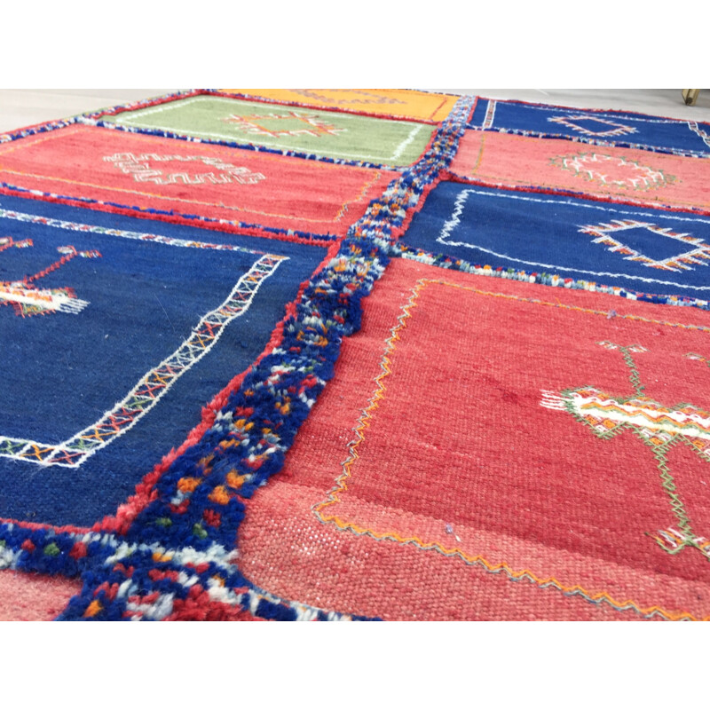 Vintage Berber kilim rug 1970s