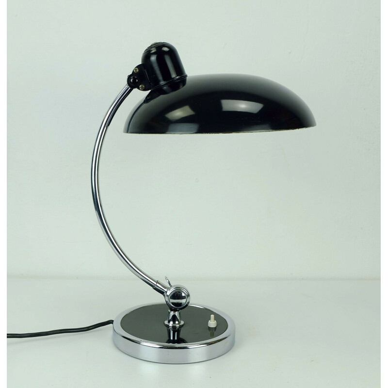 Vintage Desk lamp model 6631 black and chrome by christian Dell for Kaiser-Leuchten 1934s