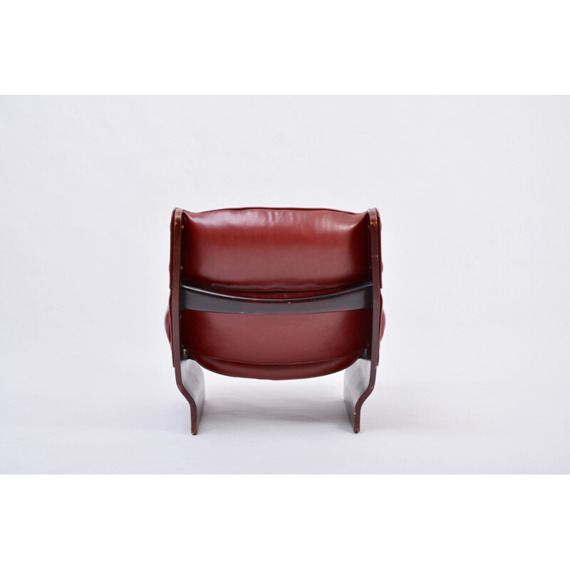 Moderne vintage fauteuil P110 "Canada" van Osvaldo Borsani voor Tecno 1965