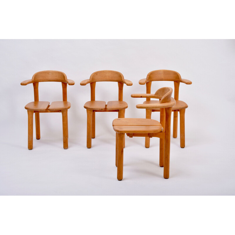 Set van 4 vintage rustieke stoelen Modern, Scandinavisch