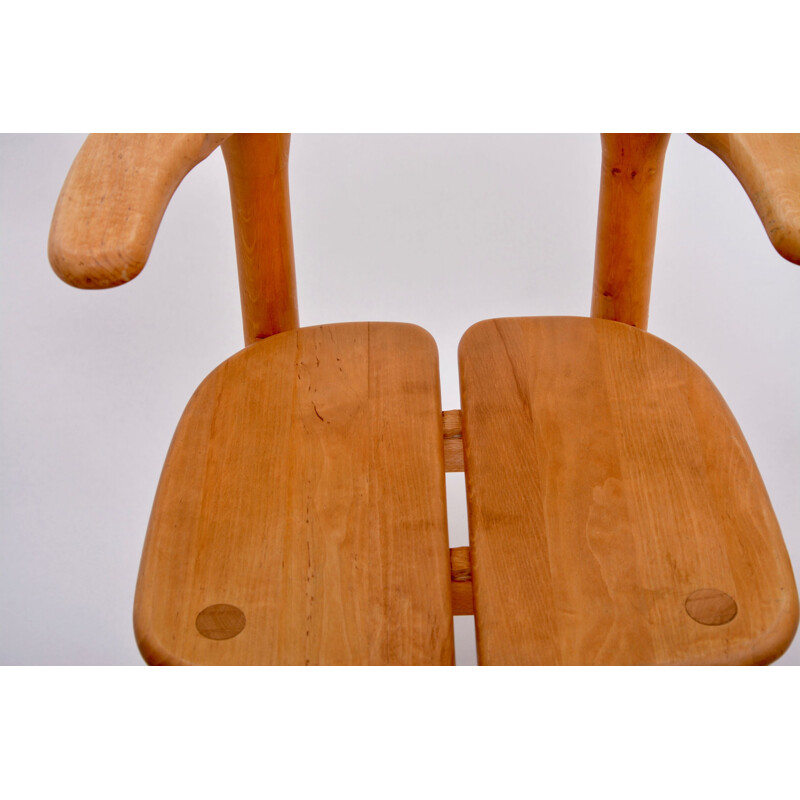 Set of 4 vintage rustic Modern dining chairs, Scandinavian