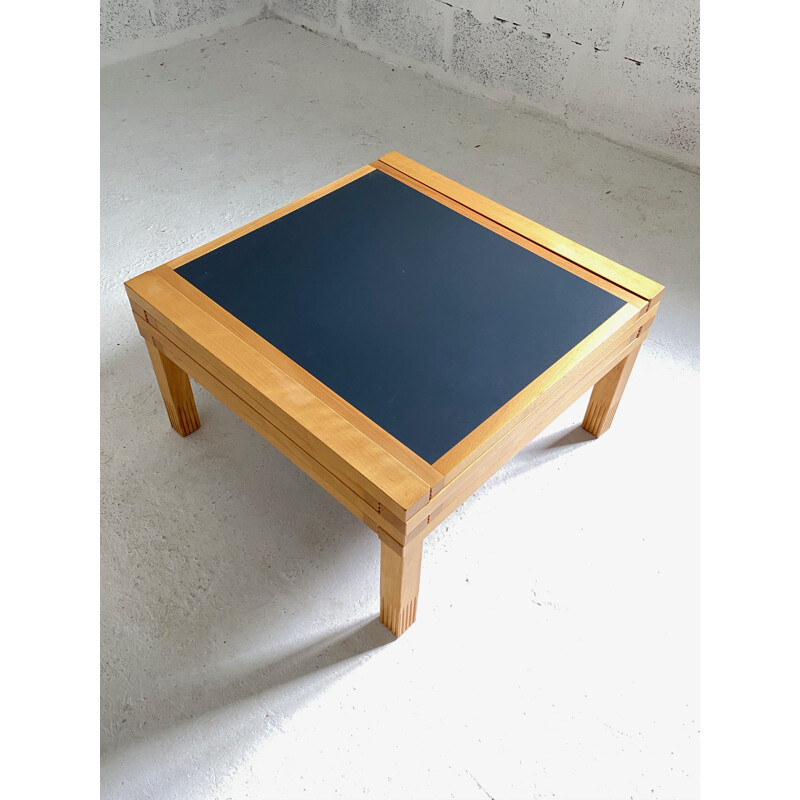 Table basse vintage Hexa par Bernard Vuarnesson 1980