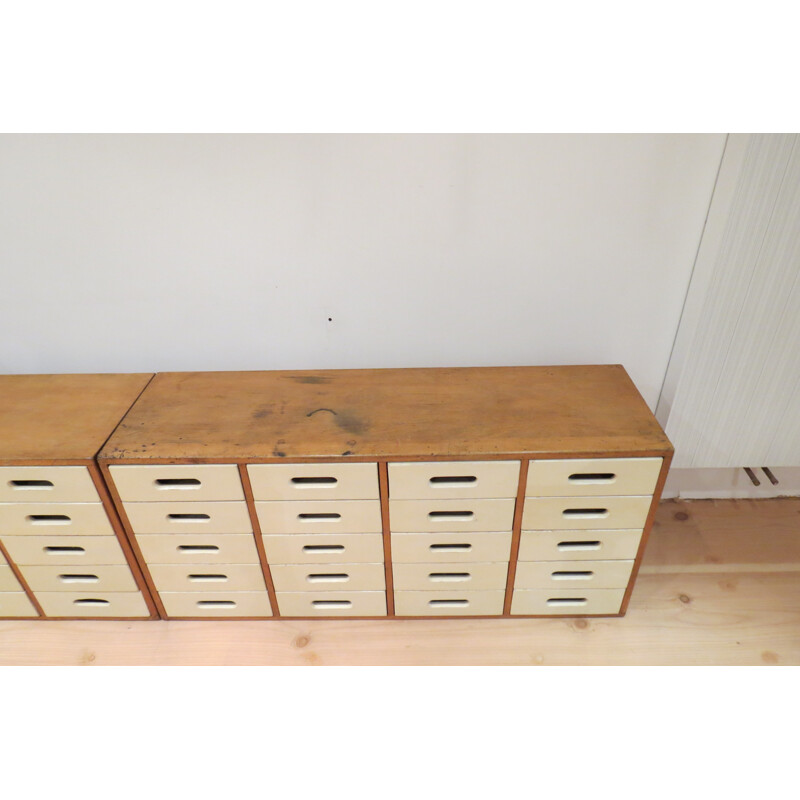 Pair of Esavian chest of drawers in wood, James LEONARD - 1950s