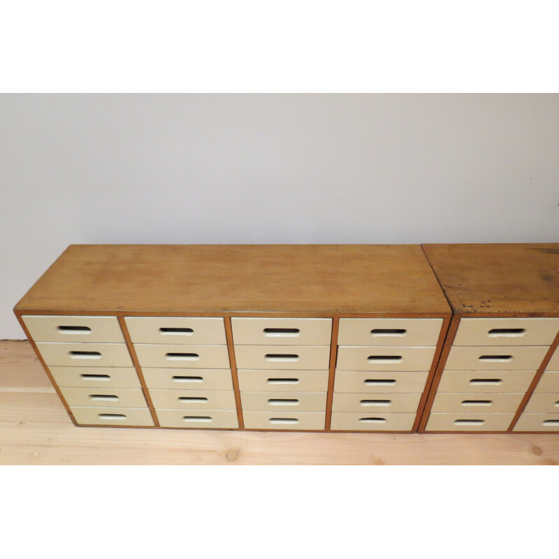 Pair of Esavian chest of drawers in wood, James LEONARD - 1950s