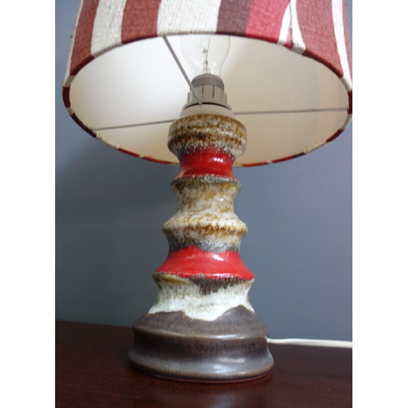 Lampe de table vintage en couleur, Allemand 1970