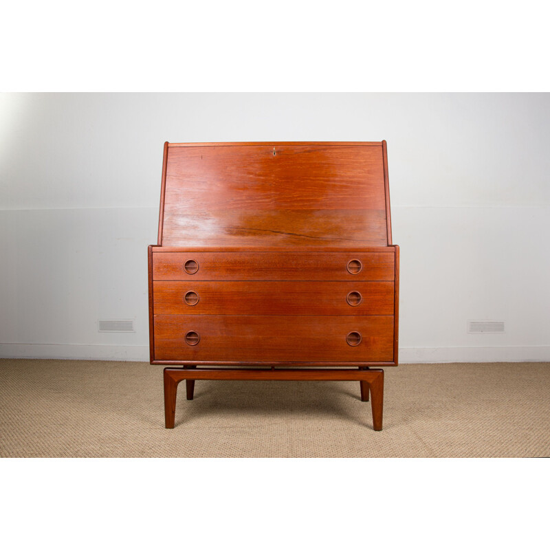 Vintage teak desk by Arne Hovmand-Olsen for Mogens Kold, Danish 1960s