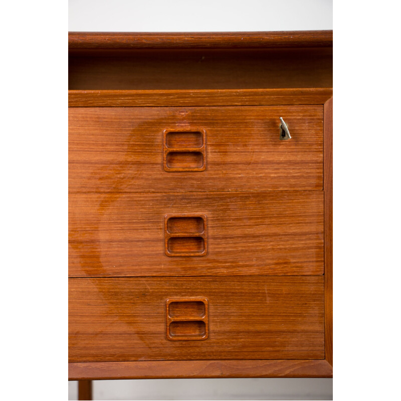 Vintage double-sided teak desk by Arne Vodder for Sibast, Danish 1960s