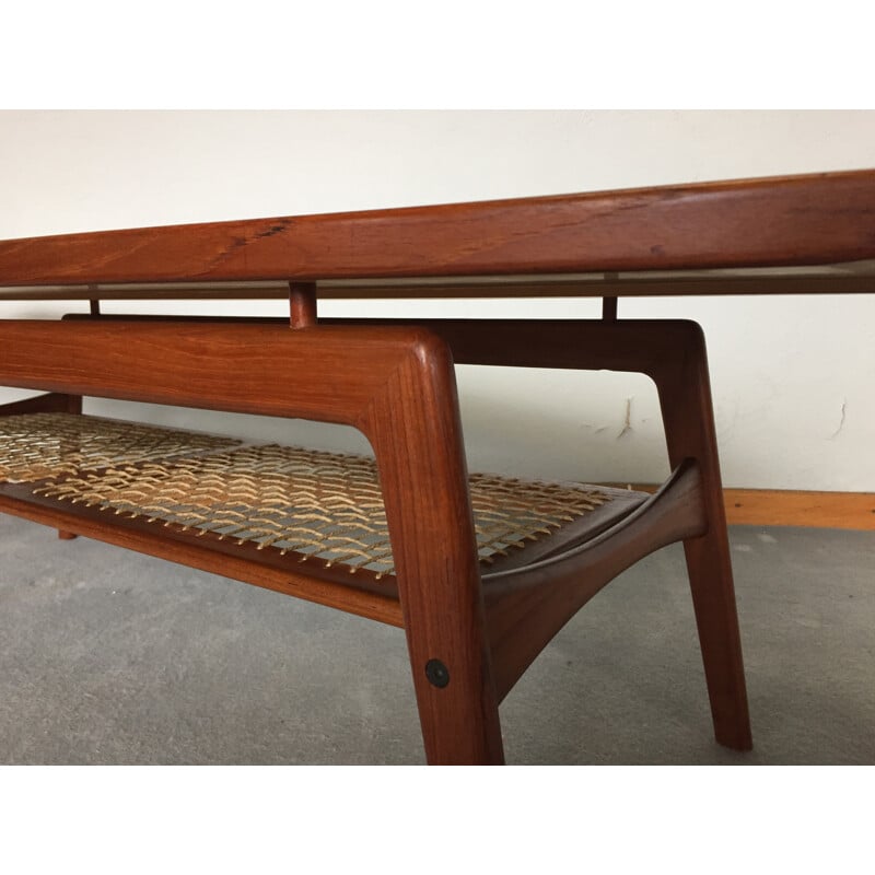 Scandinavian coffee table in teak, HOVMAND OLSEN - 1960s