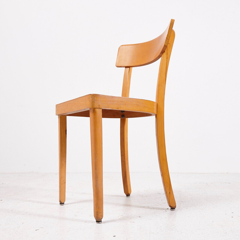 Vintage Beech Side Chair 1970s