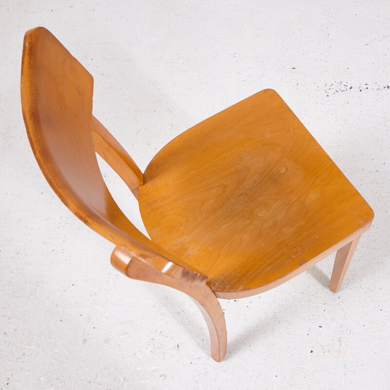 Vintage Beech Side Chair 1970s