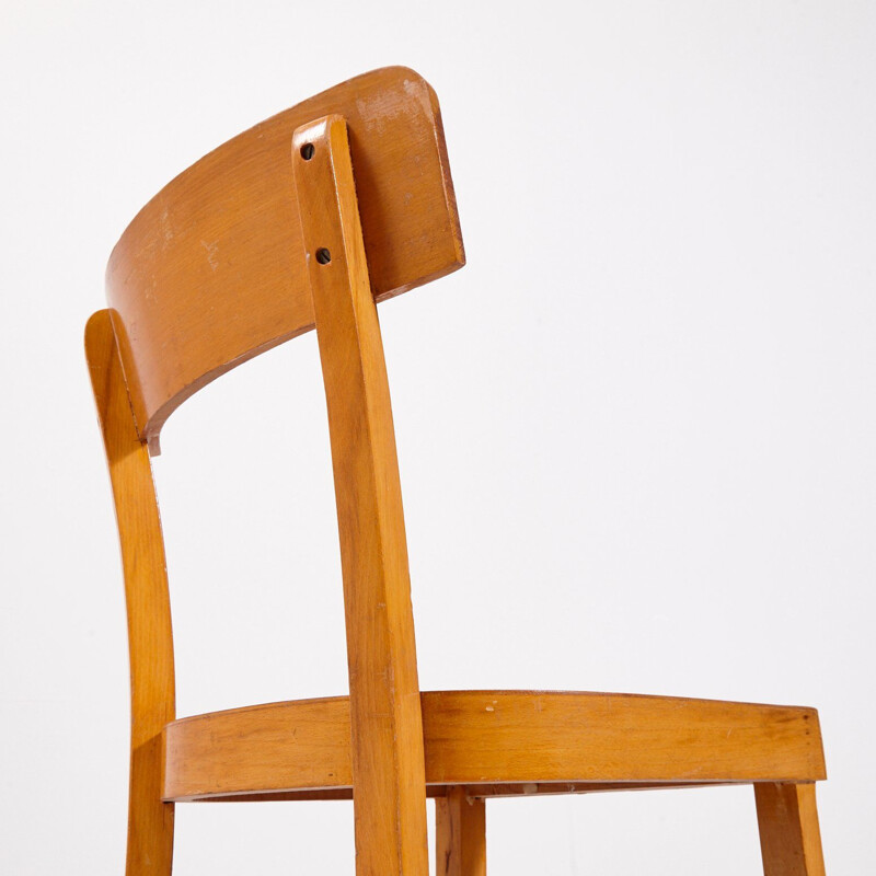 Vintage Beech Side Chair 1970s