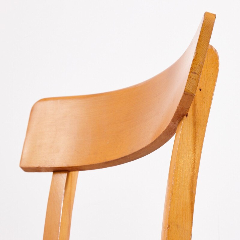 Vintage Beech Side Chair 1970s